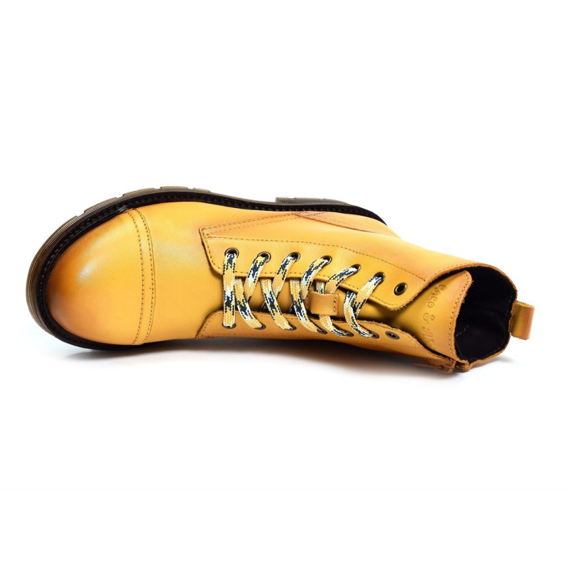 PELLEVOISIN Jaune, Boots Coco & Abricot