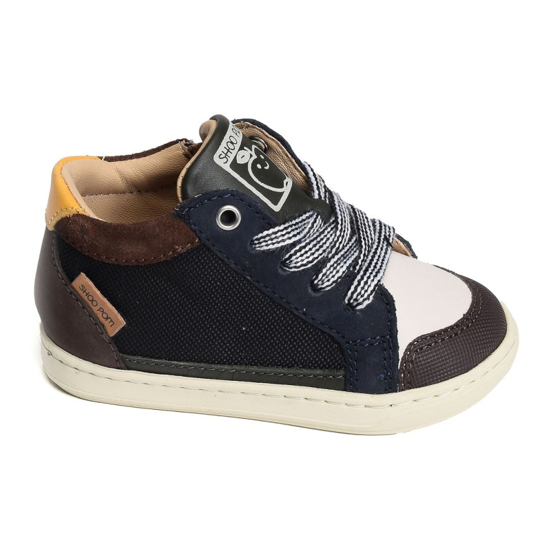 BOUBA CONNECT BOY Noir Marine, Chaussures à Lacets Shoopom