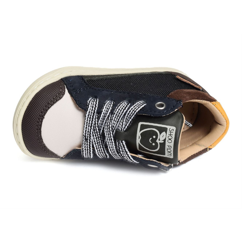 BOUBA CONNECT BOY Noir Marine, Chaussures à Lacets Shoopom