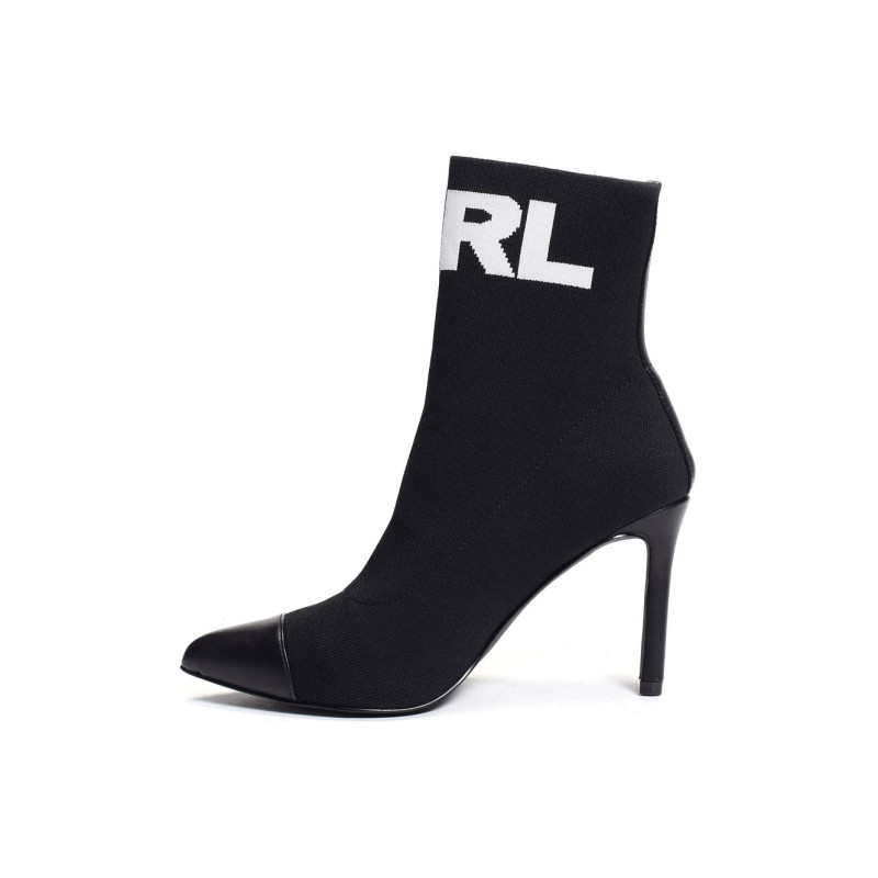 PANDARA KNIT Noir, Bottines Karl lagerfeld