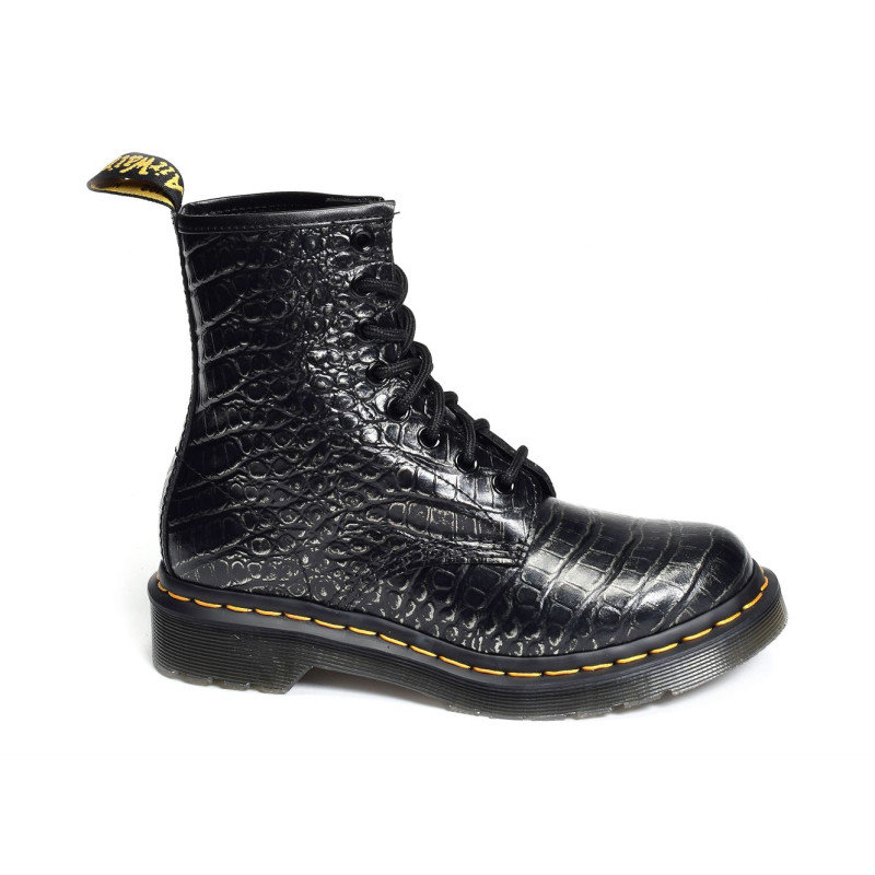 1460 WILD CROC Noir, Boots Doc martens
