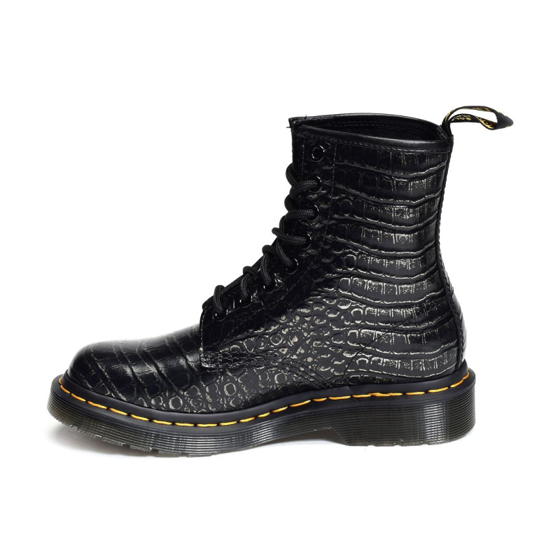 1460 WILD CROC Noir, Boots Doc martens