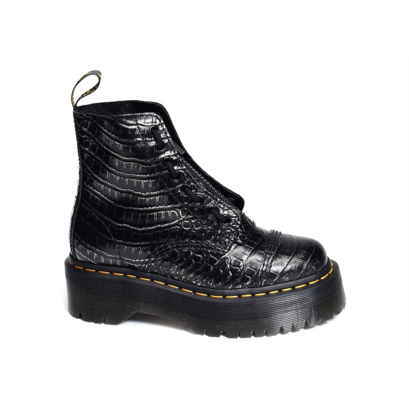 SINCLAIR WILD CROC Noir, Boots Doc martens