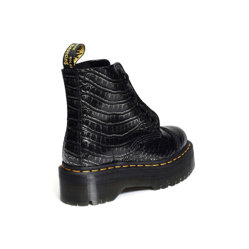 SINCLAIR WILD CROC Noir, Boots Doc martens