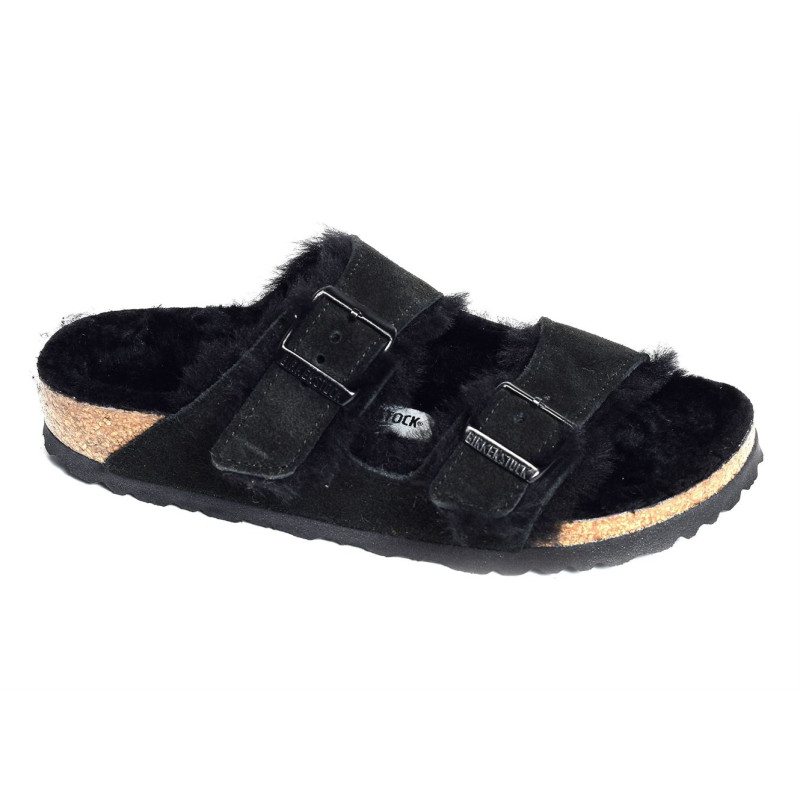 ARIZONA SHEARLING Noir, Mules Birkenstock