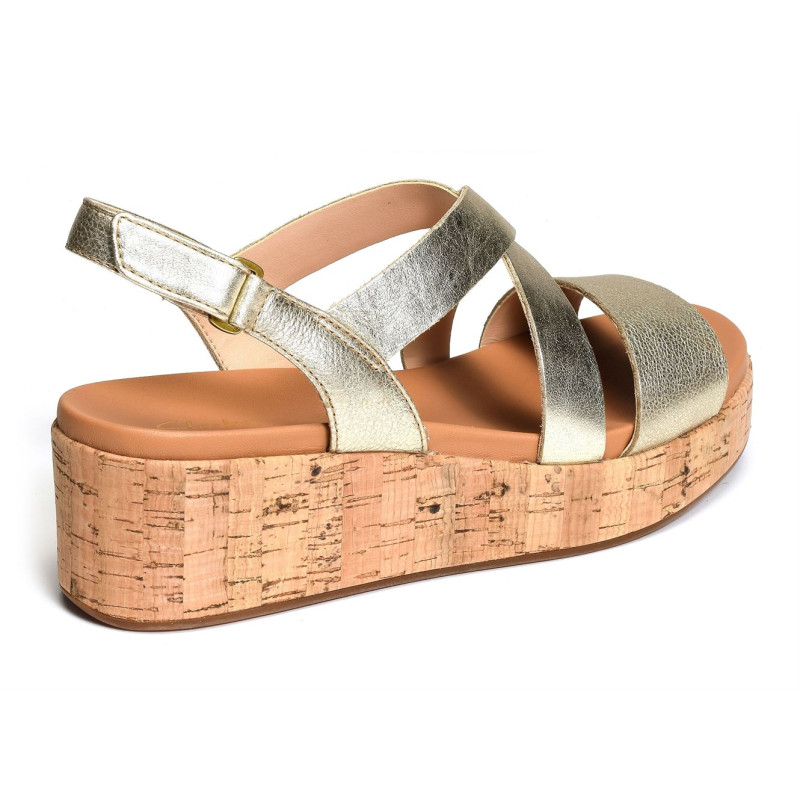 KIMMEI CORK Or, Sandales compensées Clarks