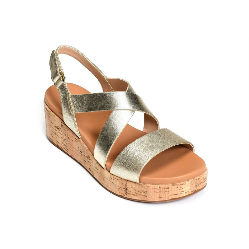 KIMMEI CORK Or, Sandales compensées Clarks