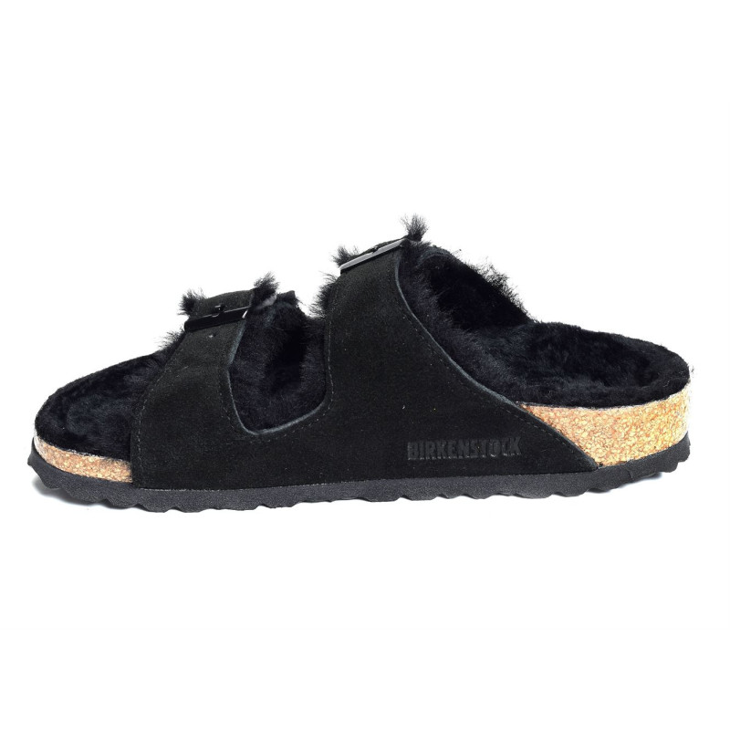 ARIZONA SHEARLING Noir, Mules Birkenstock