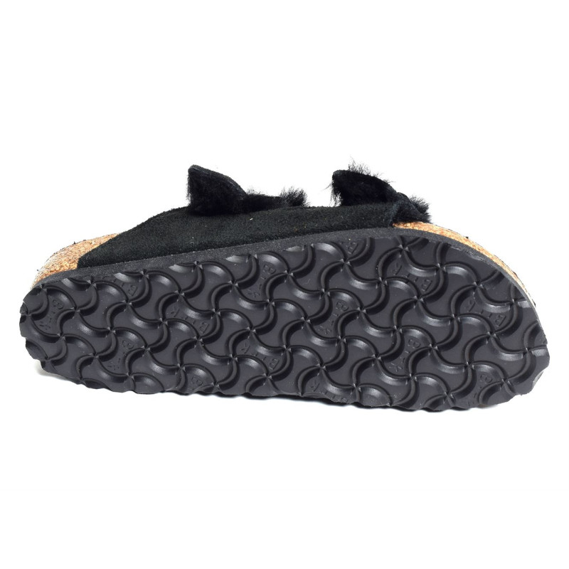 ARIZONA SHEARLING Noir, Mules Birkenstock