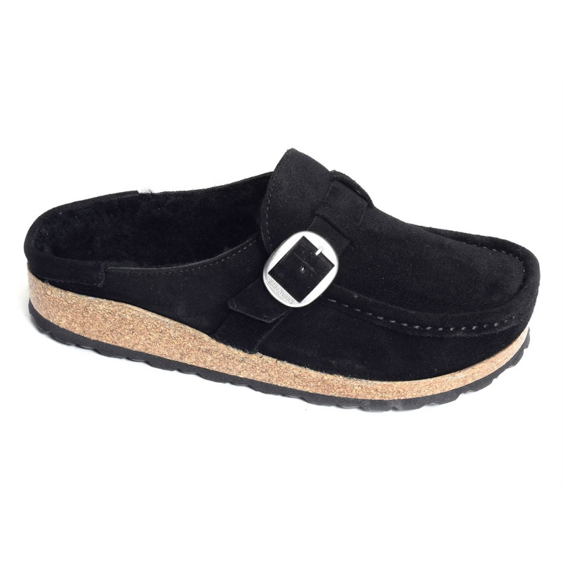BUCKLEY SHEARLING Noir, Sabots Birkenstock
