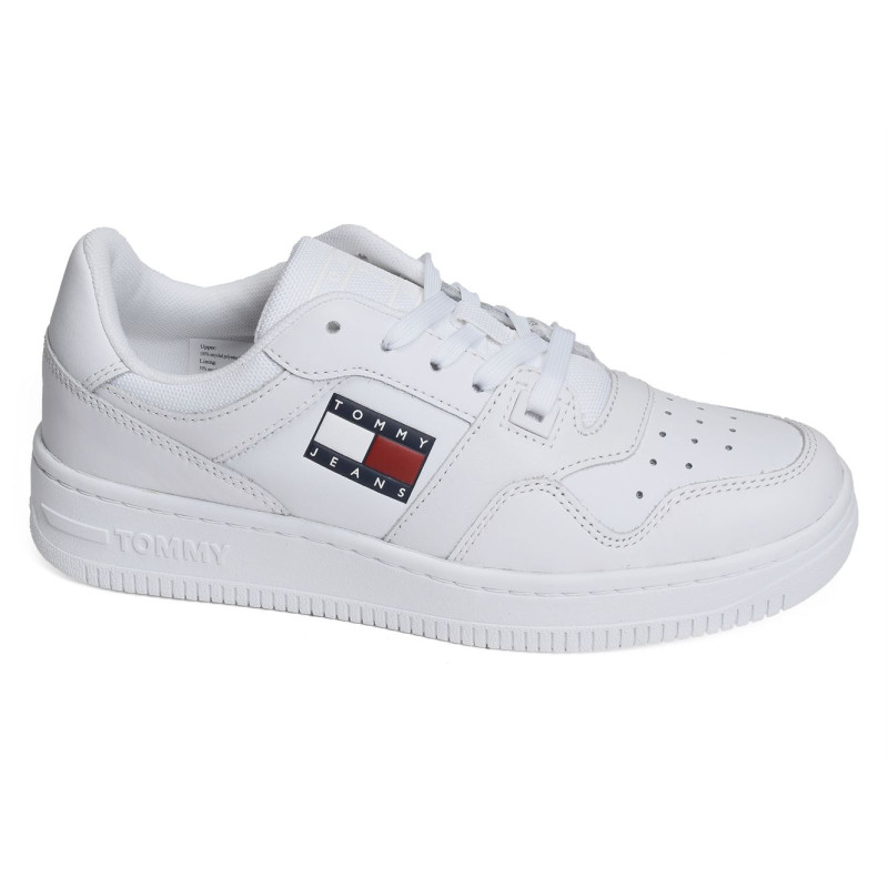 TOMMY JEANS RETRO BASKET WMN 1723 Blanc, Sneakers basses Tommy Hilfiger