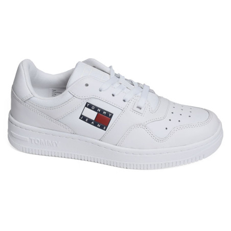 TOMMY JEANS RETRO BASKET WMN 1723 Blanc, Sneakers basses Tommy Hilfiger