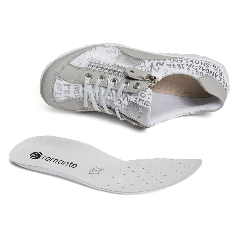R3403 Blanc Argent, Sneakers basses Remonte