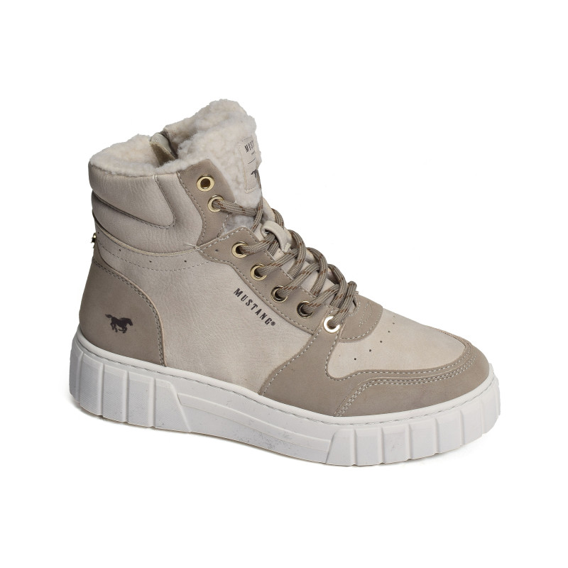 1446602 Blanc, Baskets montantes Mustang
