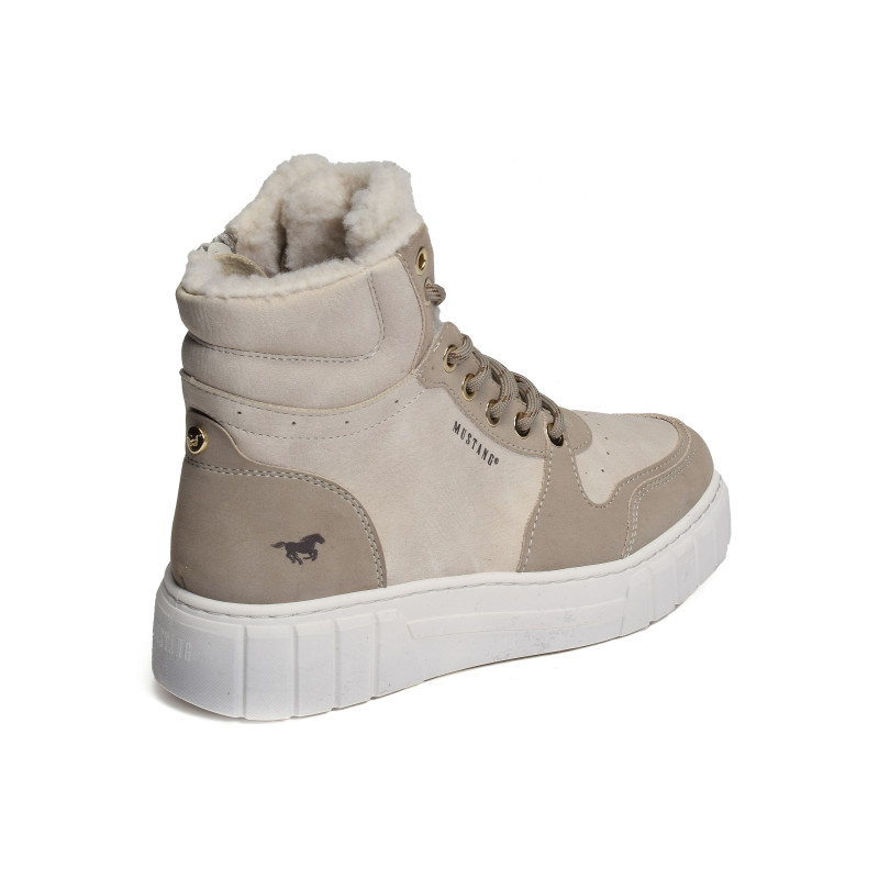 1446602 Blanc, Baskets montantes Mustang