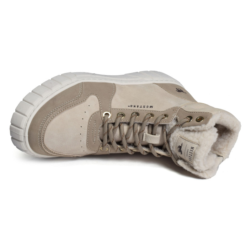 1446602 Blanc, Baskets montantes Mustang