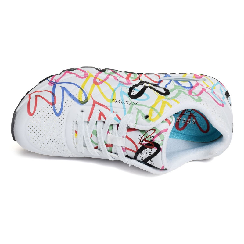 UNO SPREAD THE LOVE Blanc Multicolore, Sneakers basses Skechers