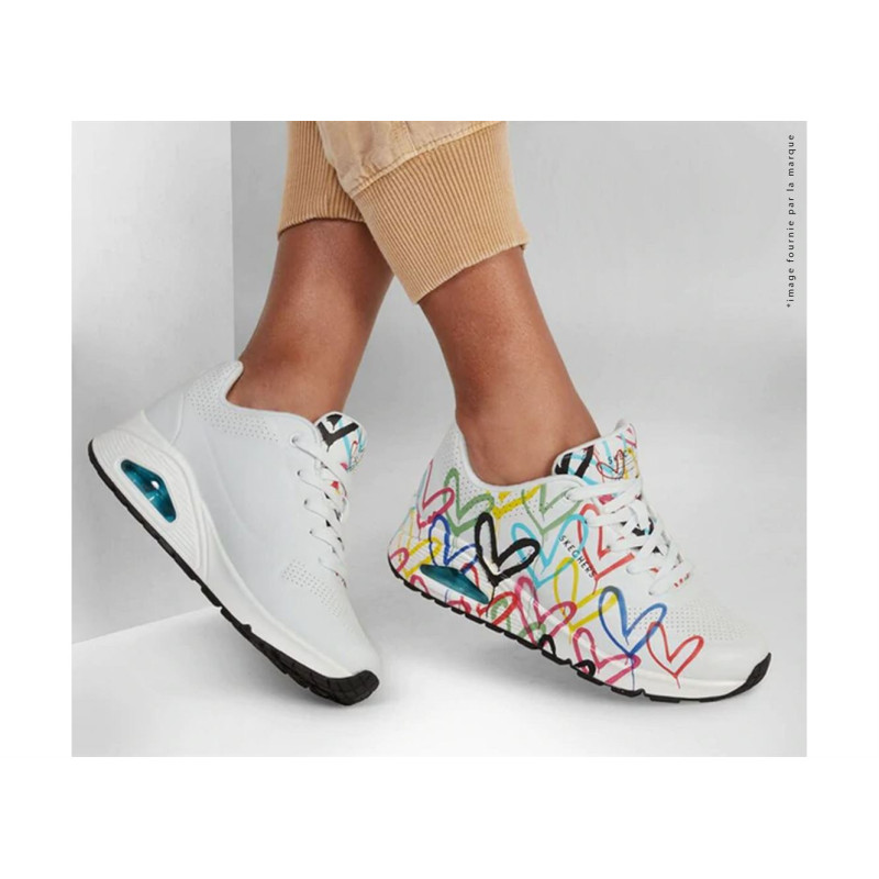 UNO SPREAD THE LOVE Blanc Multicolore, Sneakers basses Skechers