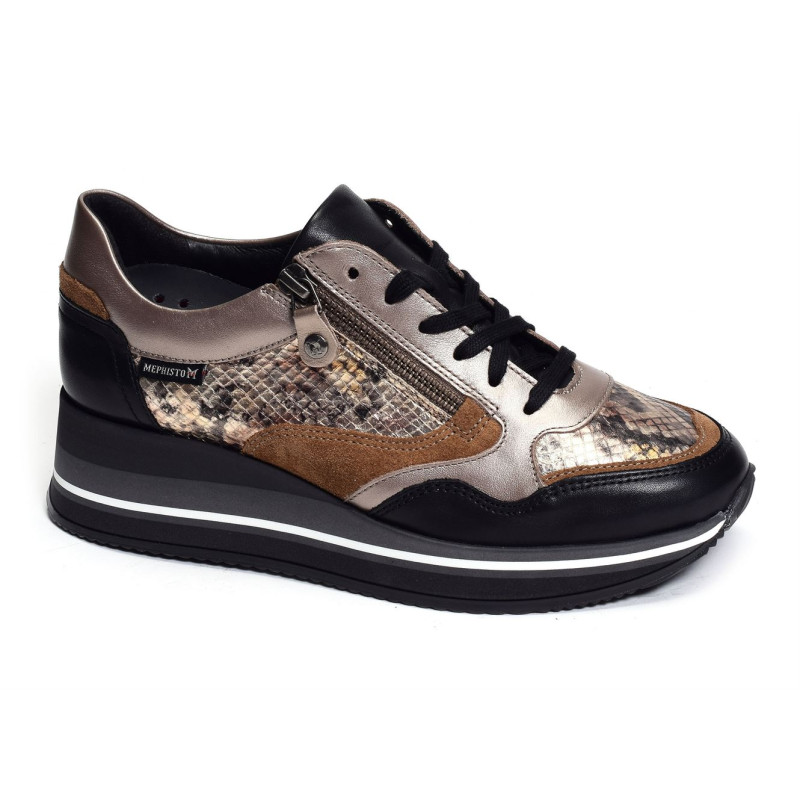 OLIIMPIA Noir Bronze, Sneakers basses Mephisto