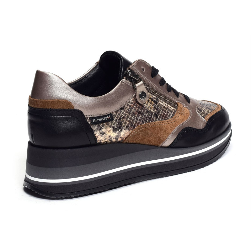 OLIIMPIA Noir Bronze, Sneakers basses Mephisto
