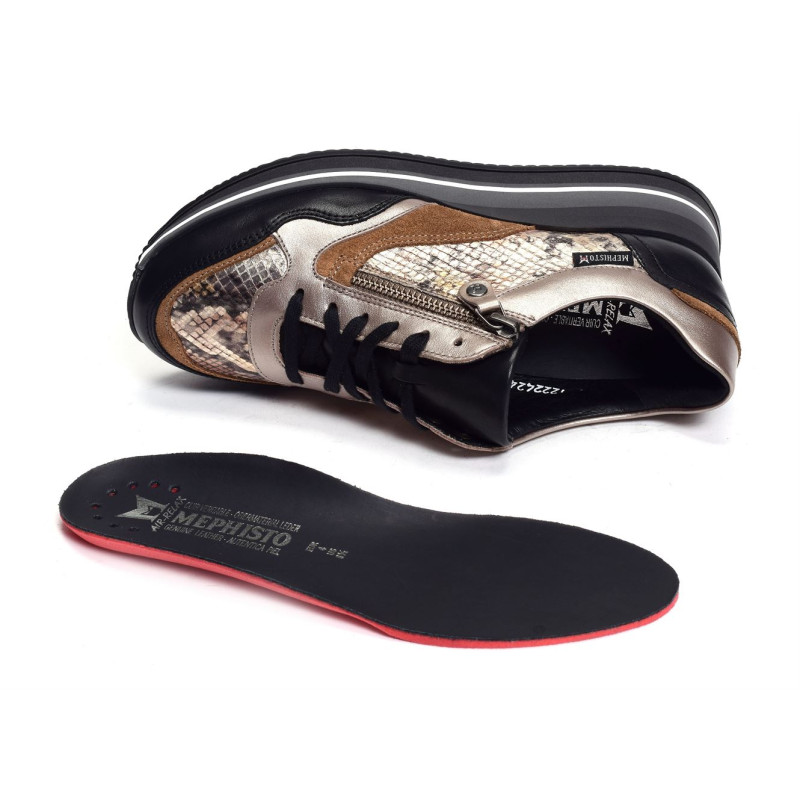 OLIIMPIA Noir Bronze, Sneakers basses Mephisto