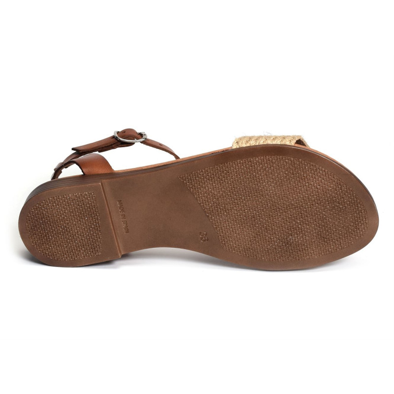 3052 Naturel, Sandales plates Eva Frutos