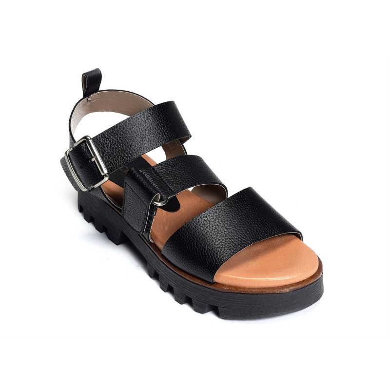 CV5652 Noir, Nu-Pieds à plateforme Folie's
