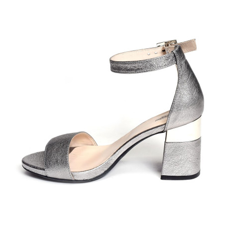 12860 Gris, Nu-Pieds à talon NeroGiardini