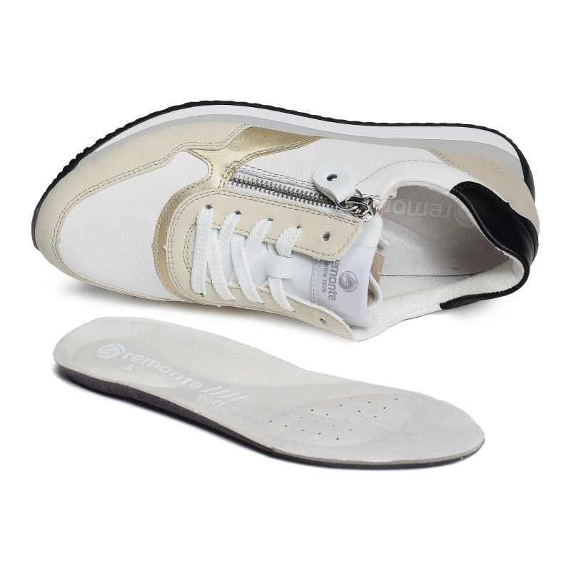 D0H01 Blanc Beige, Baskets running Remonte