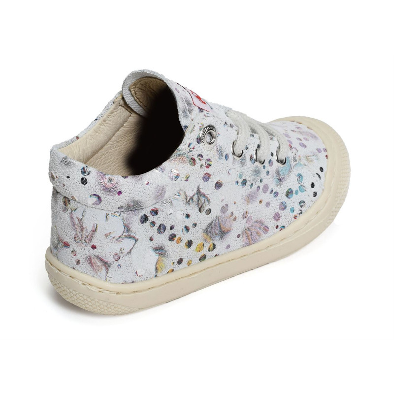 COCOON GIRL FANTAISIE Blanc Violet, Chaussures à Lacets Naturino