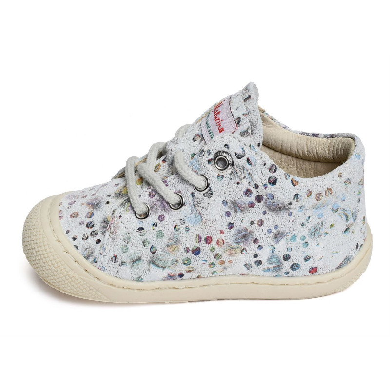 COCOON GIRL FANTAISIE Blanc Violet, Chaussures à Lacets Naturino