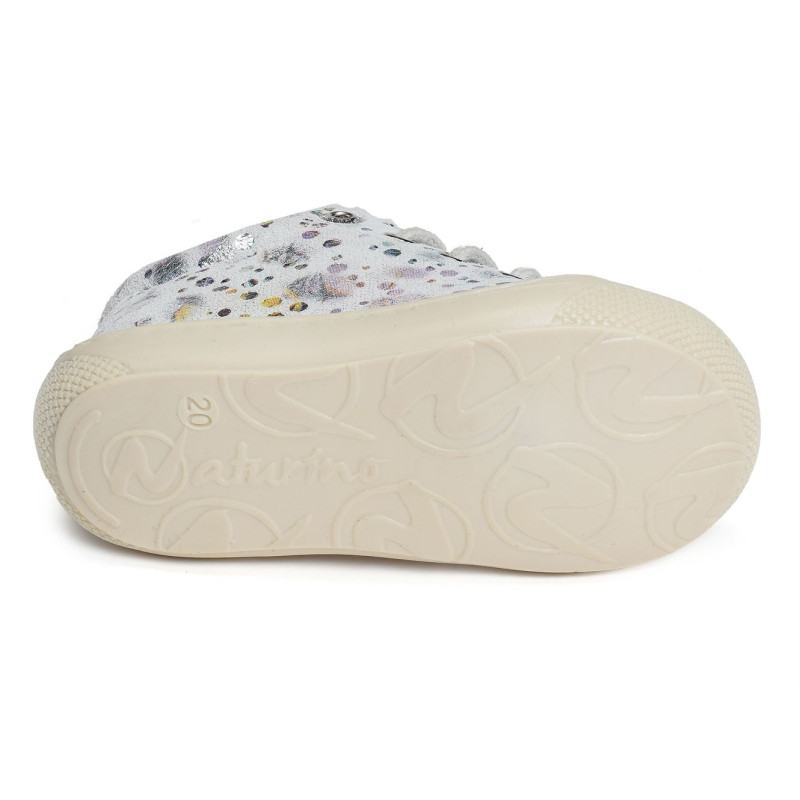 COCOON GIRL FANTAISIE Blanc Violet, Chaussures à Lacets Naturino