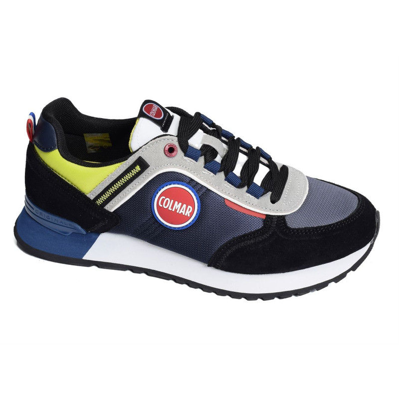 TRAVIS FLASH Noir Bleu, Baskets running Colmar