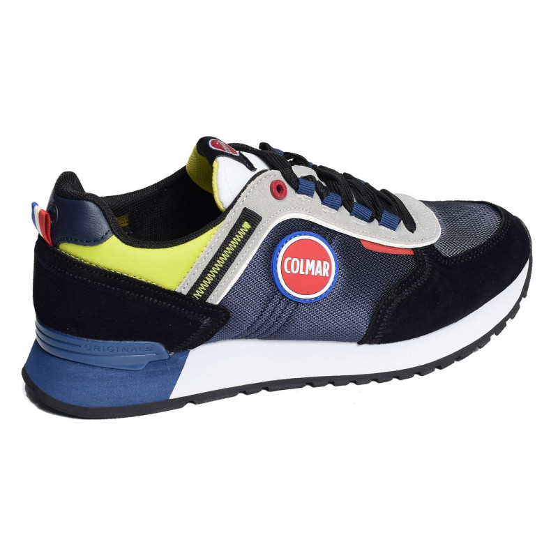 TRAVIS FLASH Noir Bleu, Baskets running Colmar