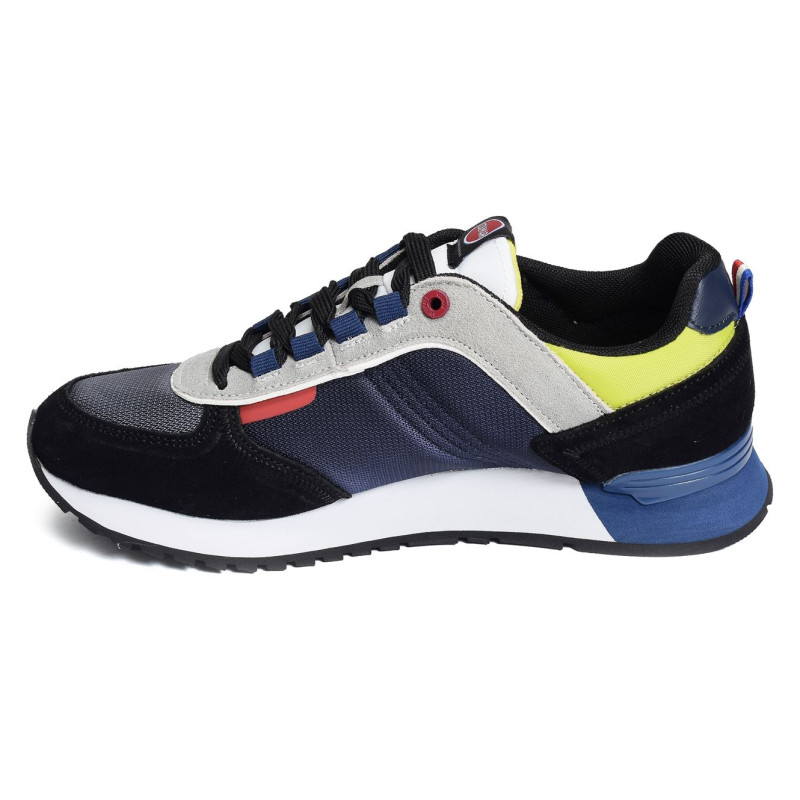 TRAVIS FLASH Noir Bleu, Baskets running Colmar