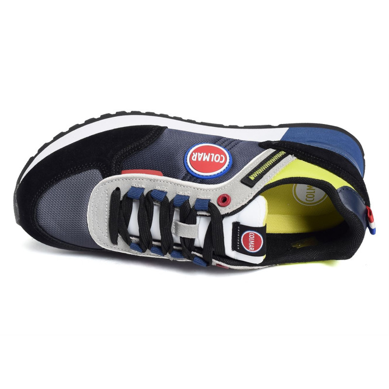 TRAVIS FLASH Noir Bleu, Baskets running Colmar