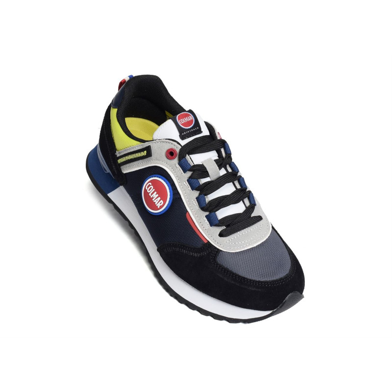 TRAVIS FLASH Noir Bleu, Baskets running Colmar