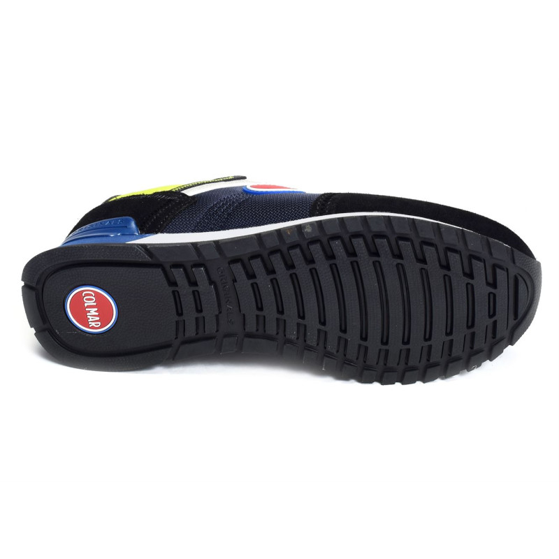 TRAVIS FLASH Noir Bleu, Baskets running Colmar