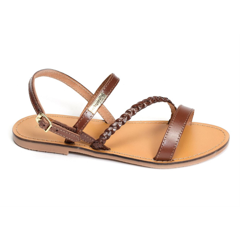 BATRESSE Tan, Sandales plates Les tropeziennes