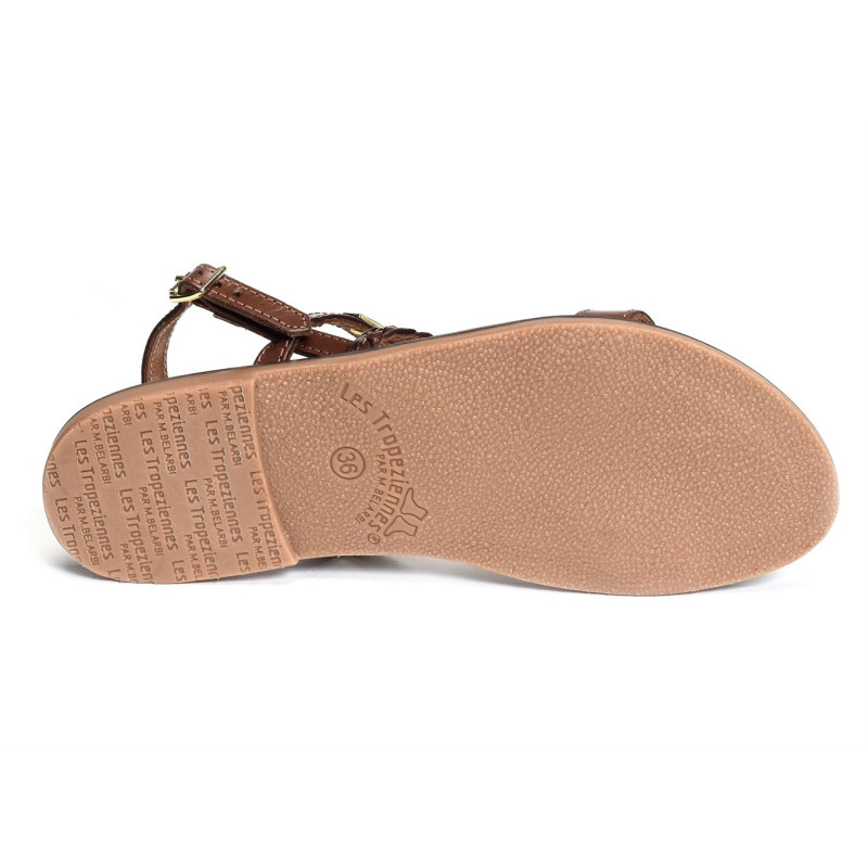 BATRESSE Tan, Sandales plates Les tropeziennes