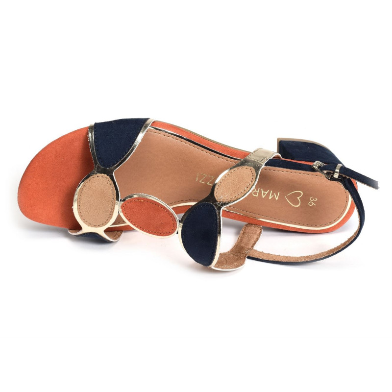 28230 Marine Orange, Nu-Pieds à talon Marco Tozzi