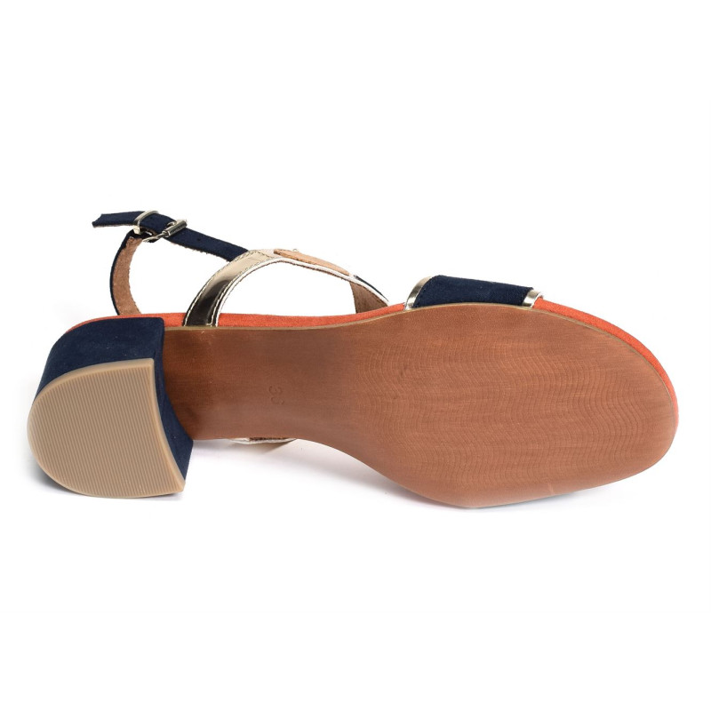 28230 Marine Orange, Nu-Pieds à talon Marco Tozzi