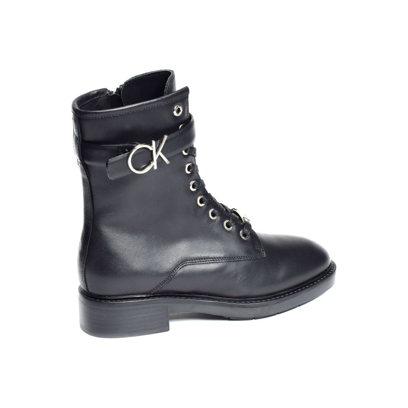 RUBBER SOLE COMBAT 1254 Noir, Bottines & Boots Calvin Klein