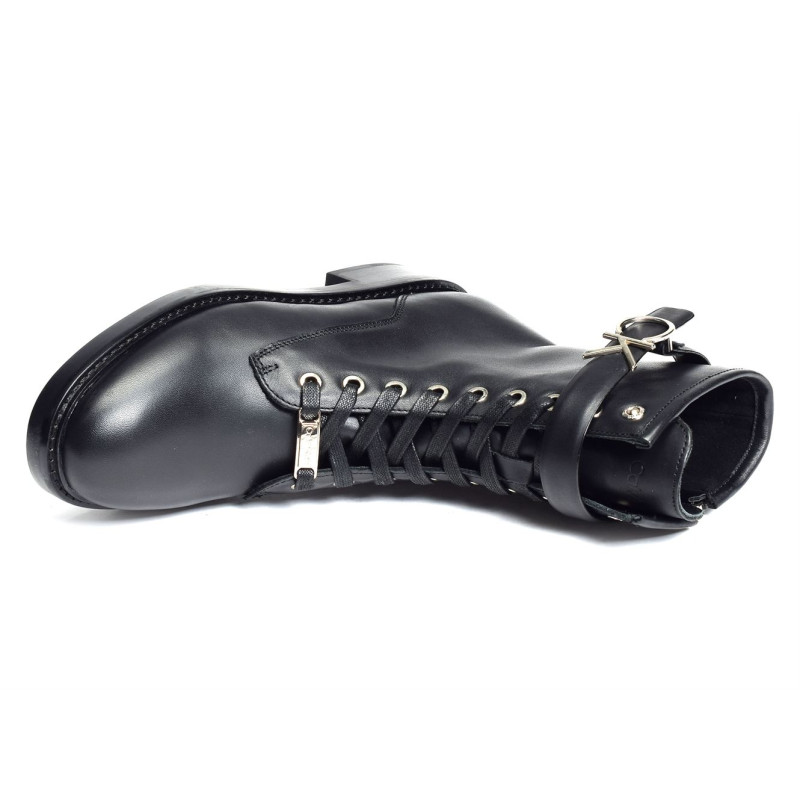 RUBBER SOLE COMBAT 1254 Noir, Bottines & Boots Calvin Klein