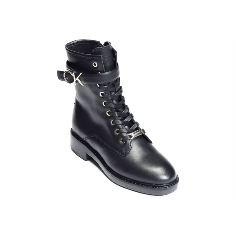 RUBBER SOLE COMBAT 1254 Noir, Bottines & Boots Calvin Klein