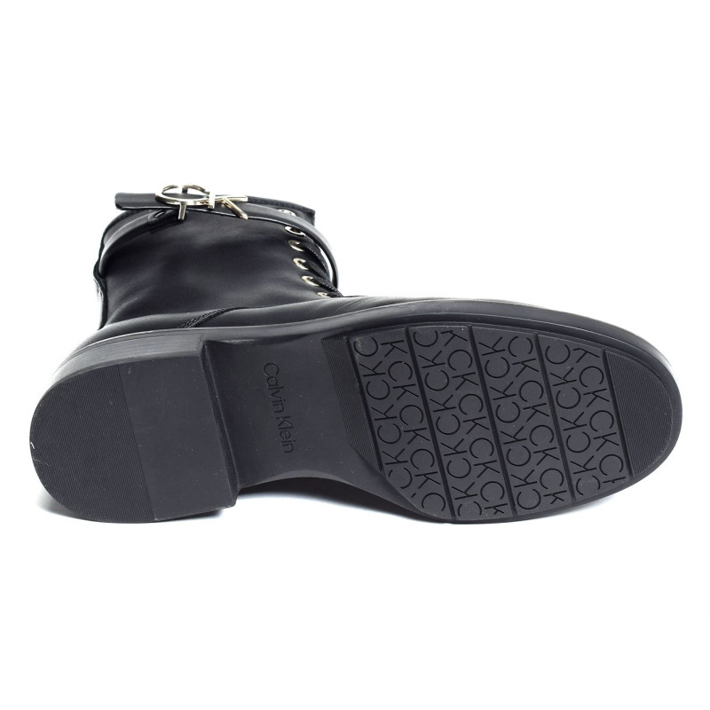RUBBER SOLE COMBAT 1254 Noir, Bottines & Boots Calvin Klein