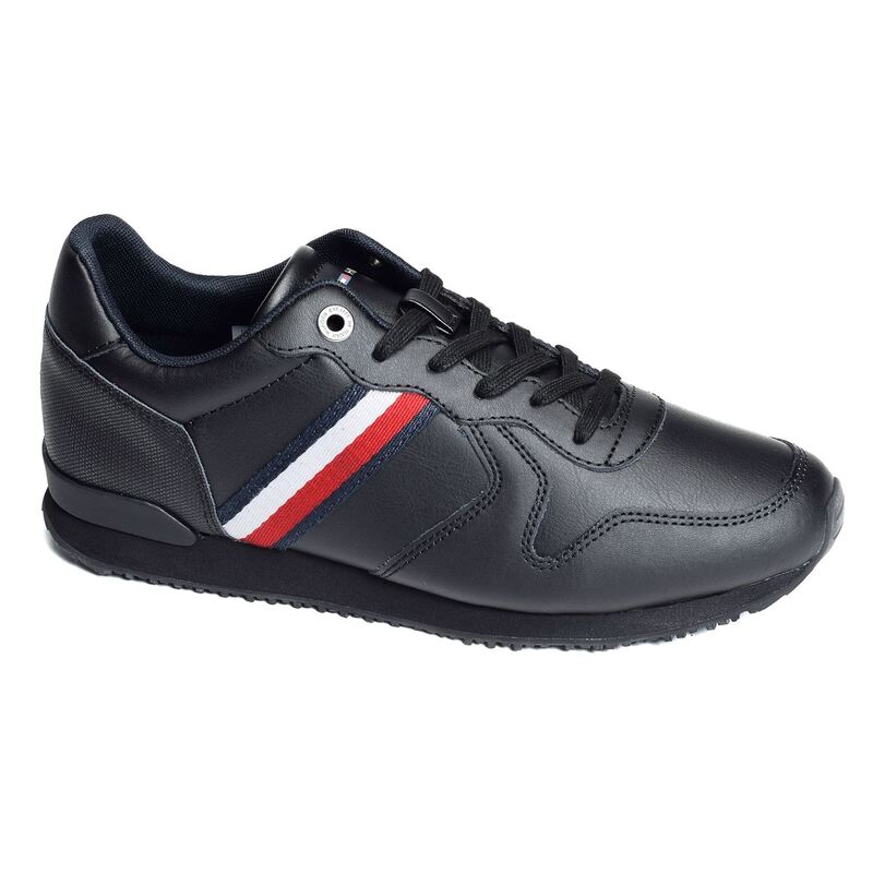ICONIC RUNNER LEATHER 4281 Noir, Sneakers basses Tommy hilfiger