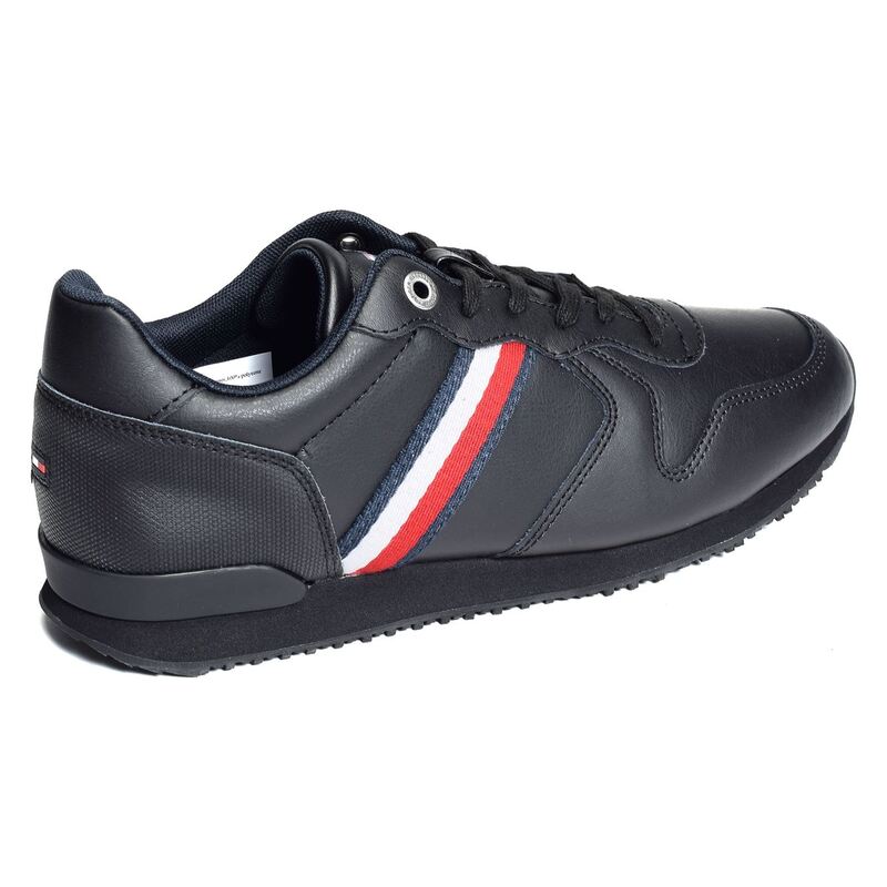 ICONIC RUNNER LEATHER 4281 Noir, Sneakers basses Tommy hilfiger