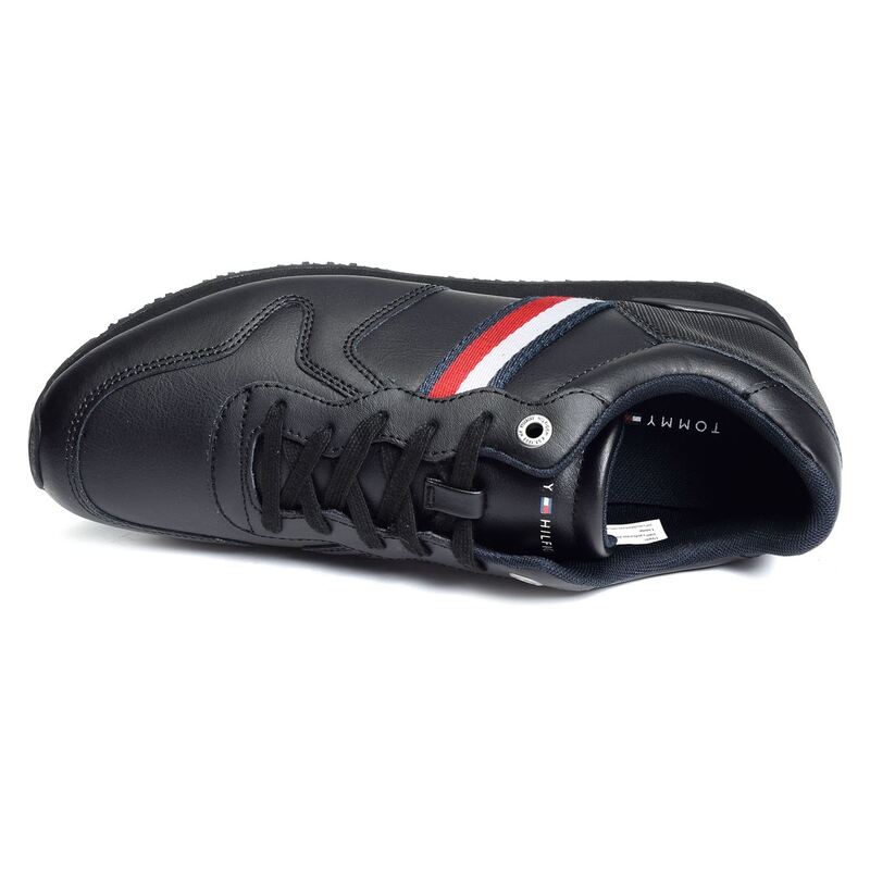 ICONIC RUNNER LEATHER 4281 Noir, Sneakers basses Tommy hilfiger
