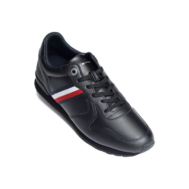 ICONIC RUNNER LEATHER 4281 Noir, Sneakers basses Tommy hilfiger